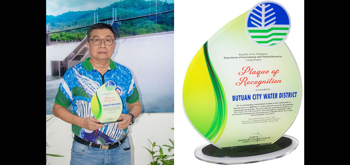 BCWD receives recognition for its effort in protecting the Taguibo River